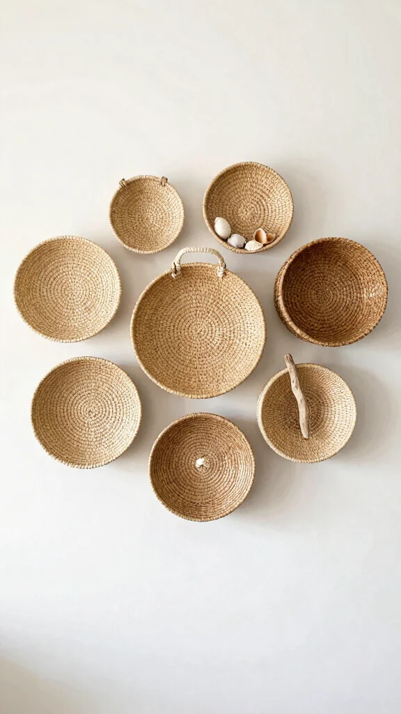 10 Woven Basket Wall Arrangement Ideas for a Natural Layered Look - 8. Themed Groupings 1