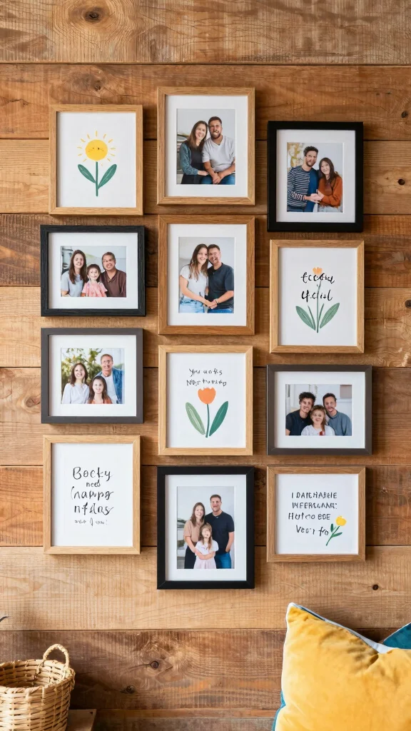 11 11x14 Picture Frame Wall Ideas for a Medium Impactful Wall Display - 4. Layered Frame Clusters 1