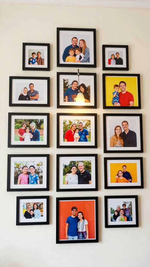 11 11x14 Picture Frame Wall Ideas for a Medium Impactful Wall Display - 8. Combining Art and Photos 1