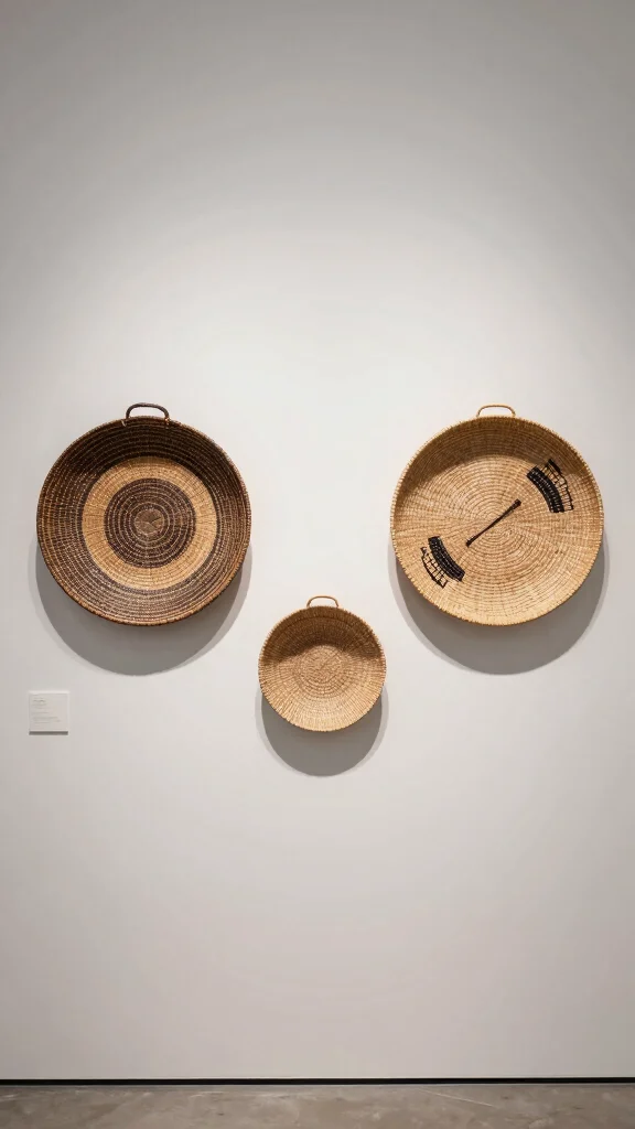 11 3-Basket Wall Arrangement Ideas for a Balanced Styled Display - 9. Artistic Arrangement 1