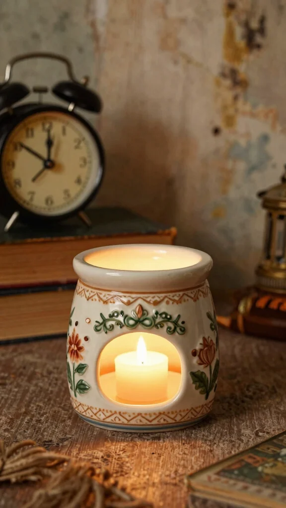 11 Bedroom Candle Warmer Ideas for a Relaxing Spa-Like Atmosphere - 3. Vintage-Inspired Candle Warmers 1