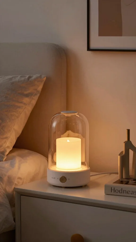 11 Bedroom Candle Warmer Ideas for a Relaxing Spa-Like Atmosphere - 6. Soft Glow with LED Candle Warmers 1