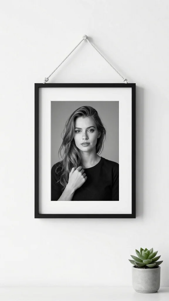 11 Macrame Picture Frame Ideas for a Boho Woven Wall Display - 6. Minimalist Macrame Picture Frame 1