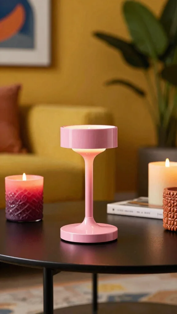 11 Pink Candle Warmer Ideas for a Soft Feminine Glowing Home Accent - 5. Chic Pink Metal Candle Warmer 1