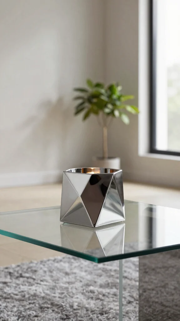11 Silver Candle Warmer Ideas for a Cool Metallic Elegant Home Accent - 1. Geometric Elegance 1