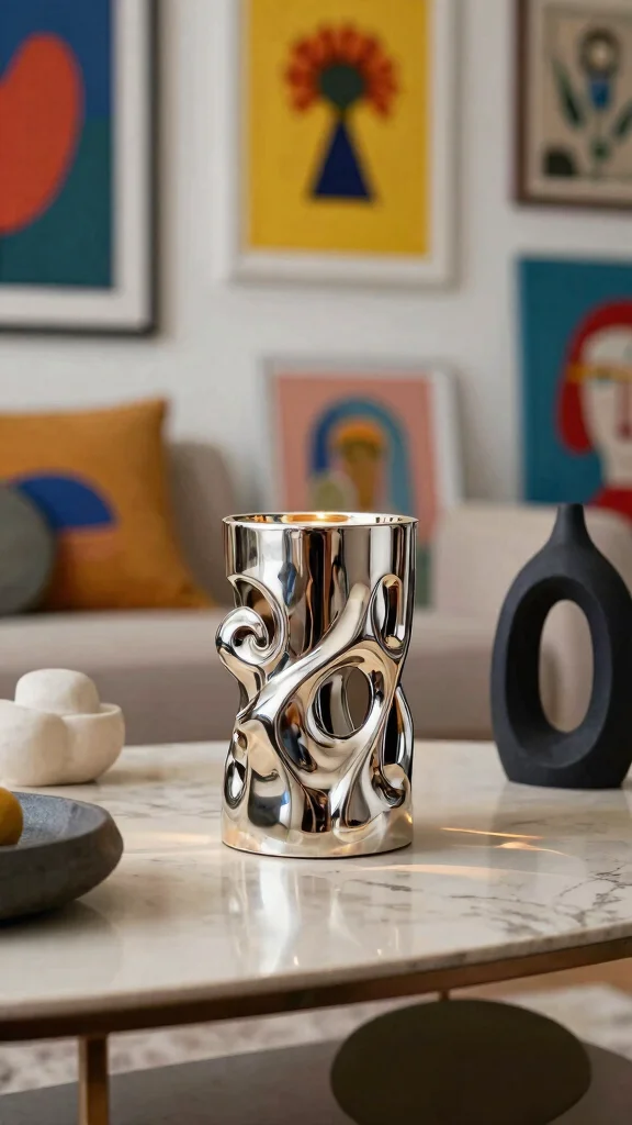 11 Silver Candle Warmer Ideas for a Cool Metallic Elegant Home Accent - 5. Artistic Statements 1