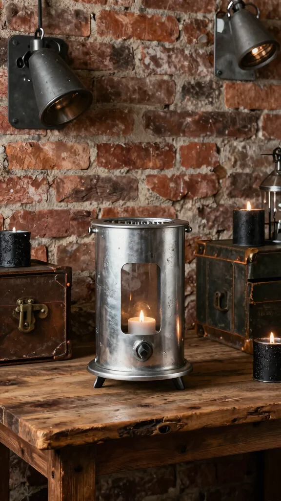 11 Silver Candle Warmer Ideas for a Cool Metallic Elegant Home Accent - 6. Industrial Chic 1