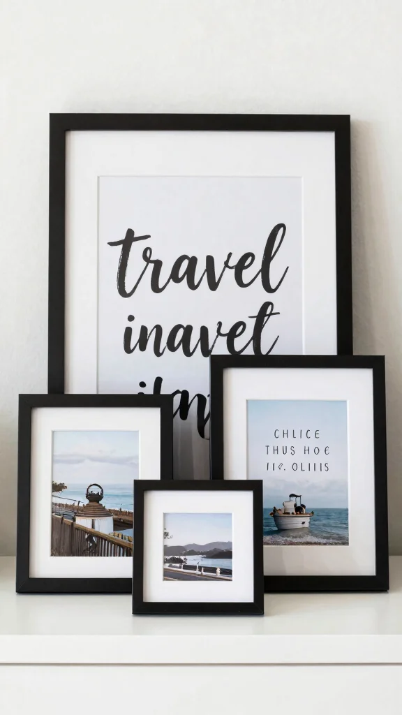 11 Standing Picture Frame Ideas for Shelves, Desks, and Mantles - 4. Layered Frames 1