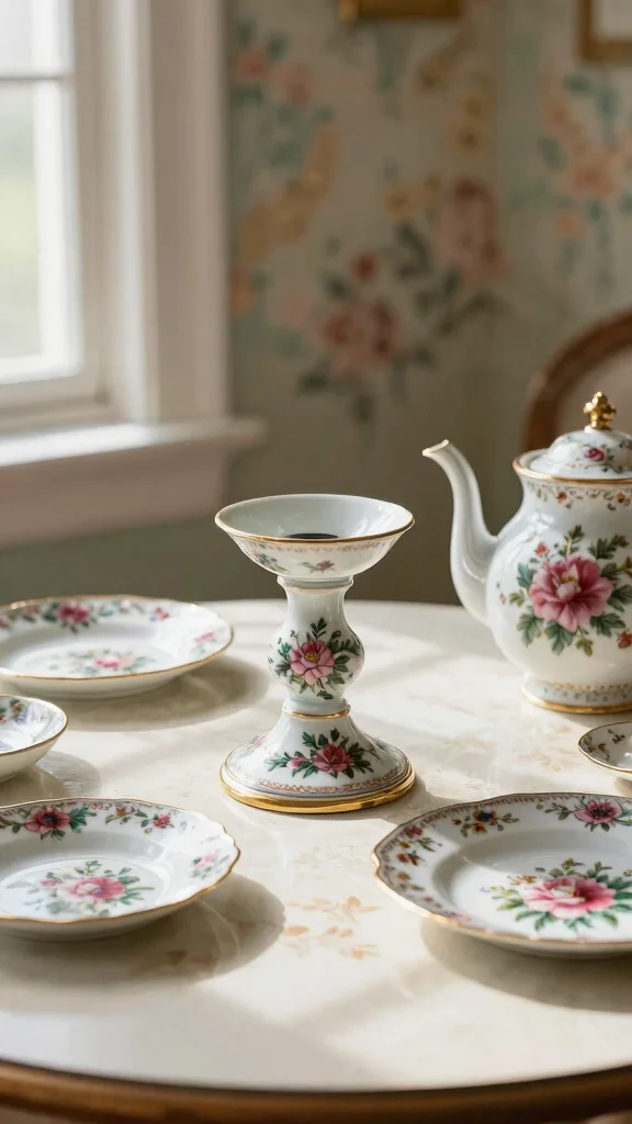 11 Vintage Candle Warmer Ideas for a Nostalgic Antique-Inspired Home Detail - 1. Floral Porcelain Candle Warmers 1