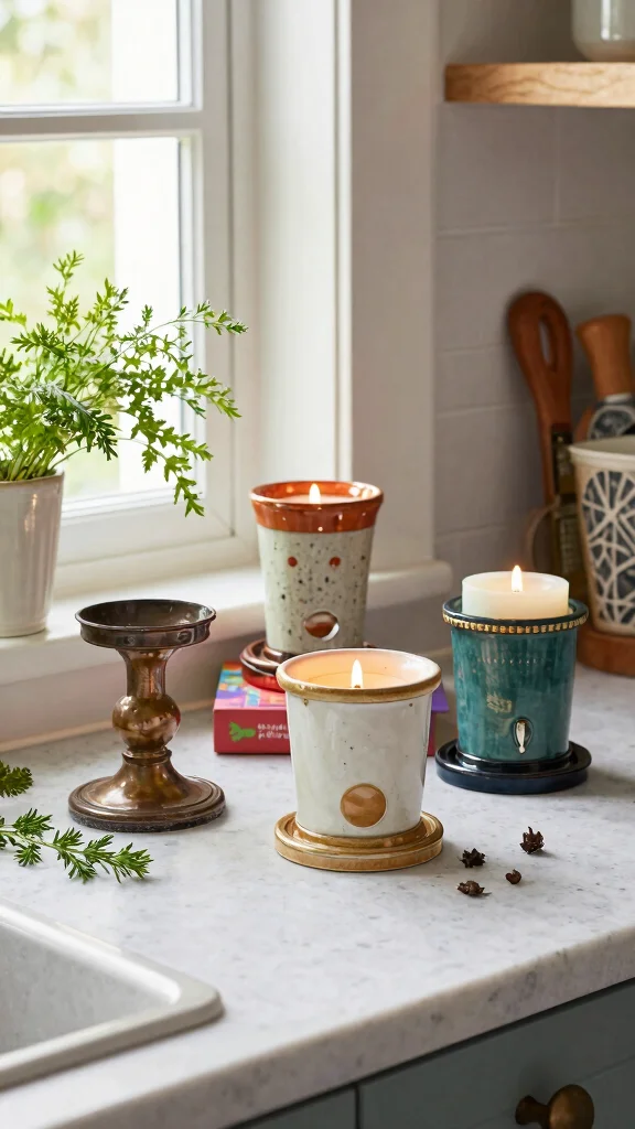 11 Vintage Candle Warmer Ideas for a Nostalgic Antique-Inspired Home Detail - 10. Repurposed Vintage Candle Holders 1