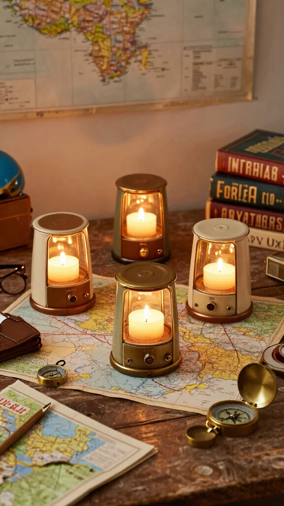 11 Vintage Candle Warmer Ideas for a Nostalgic Antique-Inspired Home Detail - 9. Vintage Travel Candle Warmers 1