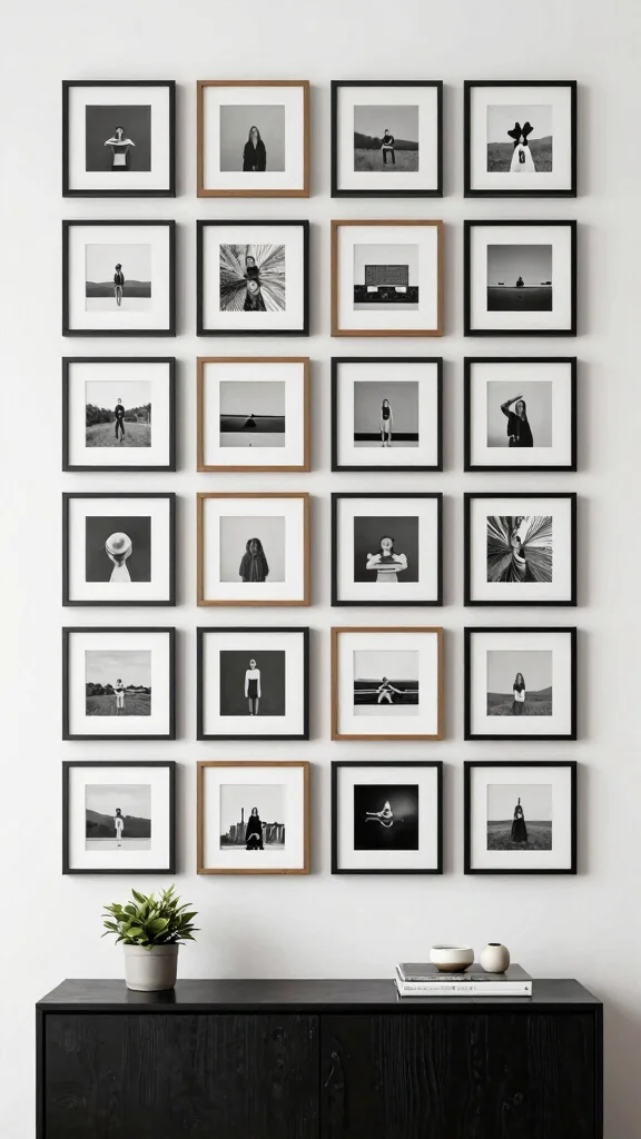 12 16x20 Picture Frame Wall Ideas for a Large-Format Statement Display - 1. The Grid Gallery 1