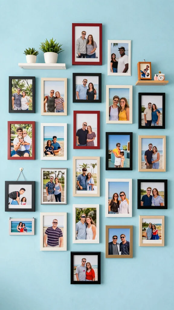 12 16x20 Picture Frame Wall Ideas for a Large-Format Statement Display - 10. Wall of Memories 1