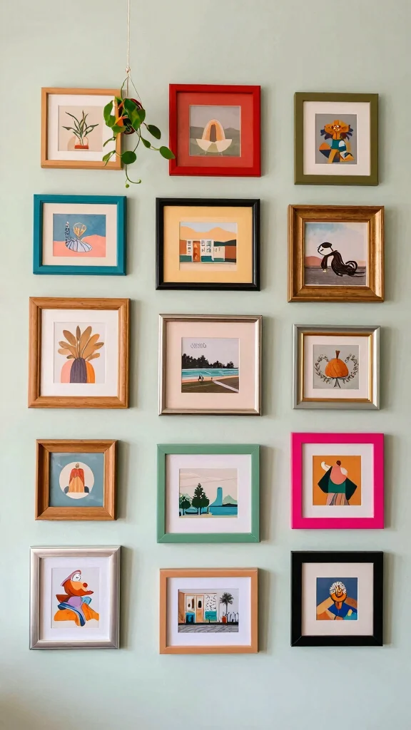 12 16x20 Picture Frame Wall Ideas for a Large-Format Statement Display - 5. Eclectic Mix 1