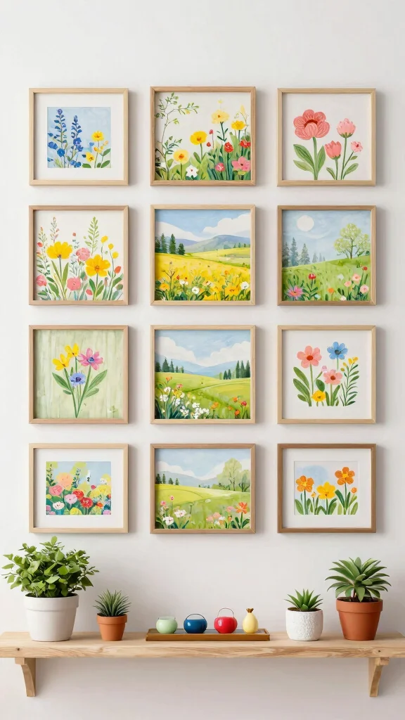 12 16x20 Picture Frame Wall Ideas for a Large-Format Statement Display - 6. Seasonal Switch-Up 1