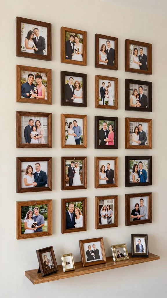 12 16x20 Picture Frame Wall Ideas for a Large-Format Statement Display - 9. Family Timeline 1
