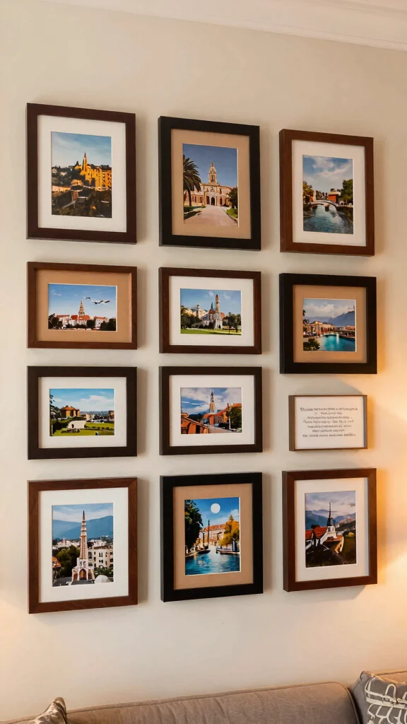 12 5x7 Picture Frame Wall Ideas for a Compact Layered Display - 4. Themed Collection 1