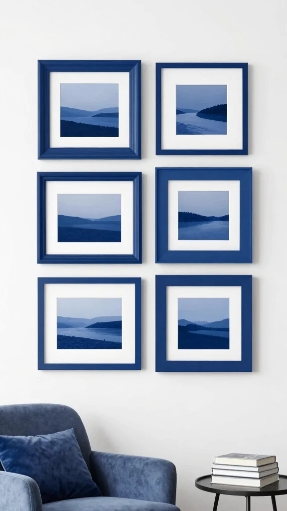 12 Colorful Picture Frame Ideas for a Bold Joyful Wall Display - 3. Bold Monochrome Frames 1