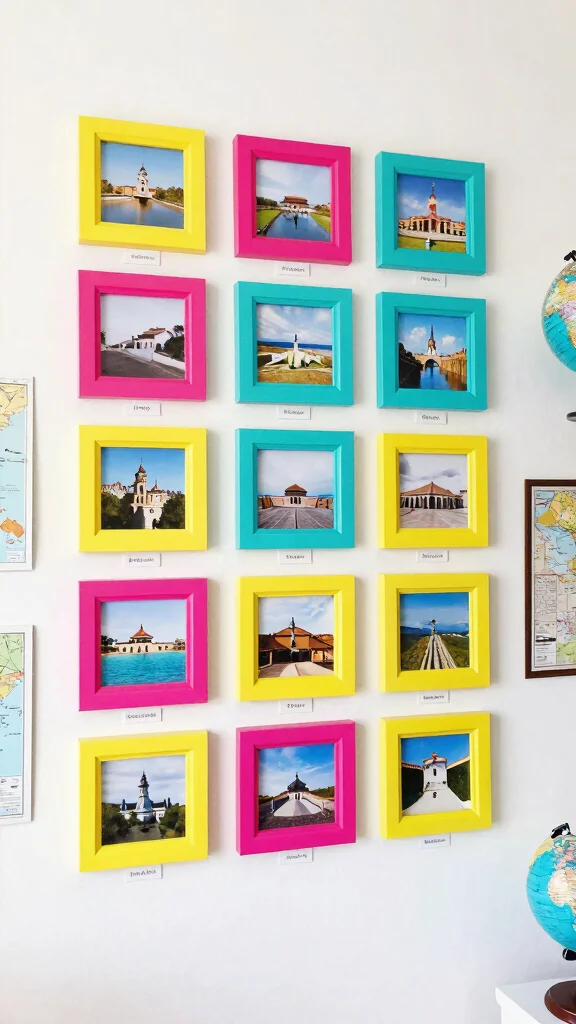 12 Colorful Picture Frame Ideas for a Bold Joyful Wall Display - 6. Themed Collections 1