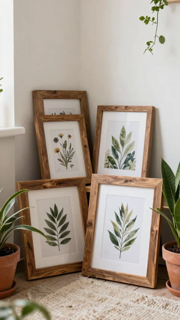 12 Colorful Picture Frame Ideas for a Bold Joyful Wall Display - 9. Nature-Inspired Frames 1