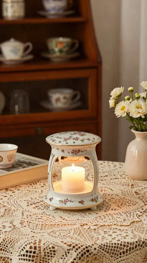 12 Cute Candle Warmer Ideas for a Charming Cozy Home - 2. Vintage-Inspired Candle Warmers 1