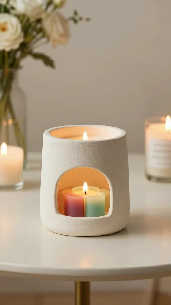12 DIY Candle Warmer Ideas for Custom Handmade Scented Home Accents - 10. Stoneware Candle Warmer 1