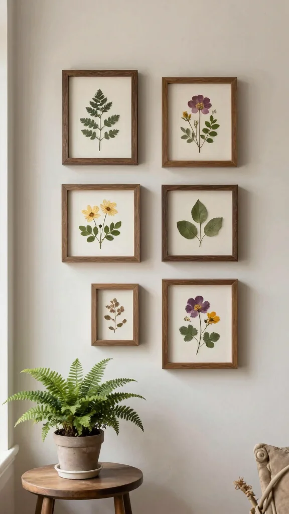 12 Decorated Picture Frame Ideas for a Custom Artisan Wall Display - 6. Botanical Frame Displays 1