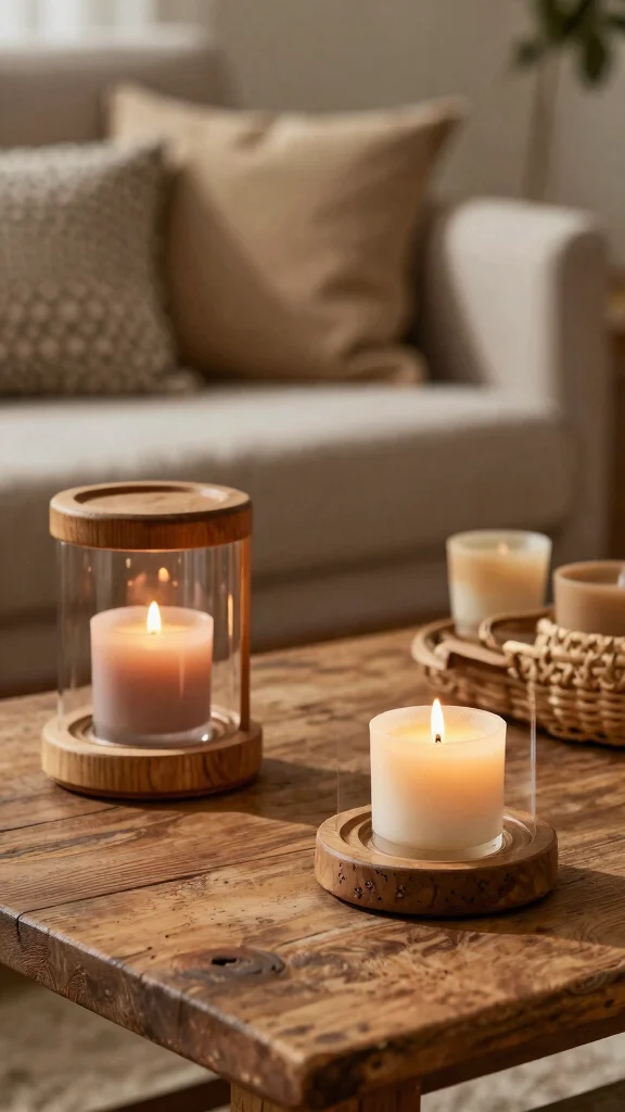 12 Electric Candle Warmer Ideas for Safe Scent-Filled Home Ambiance - 1. Rustic Charm with Wooden Bases 1