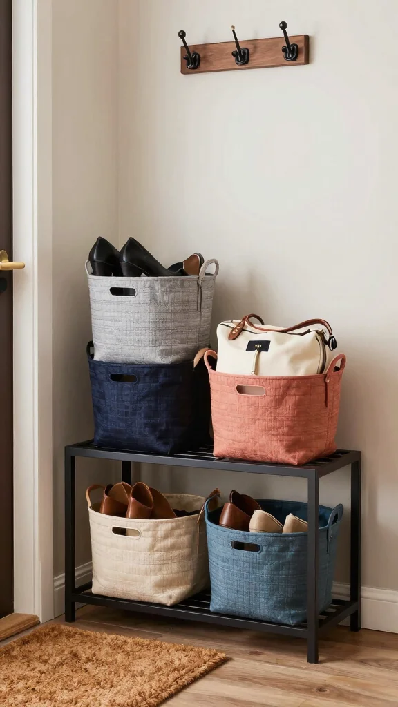 12 Entryway Basket Ideas for Shoes Bags Umbrellas and Drop-Zone Essentials - 9. Multi-Purpose Baskets for Ultimate Flexibility 1