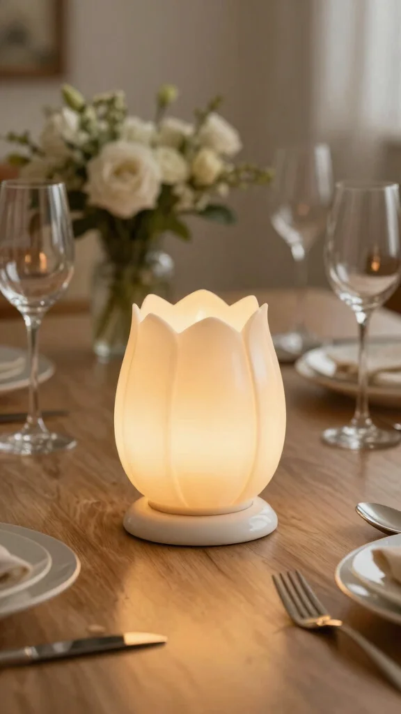 12 Flower Candle Warmer Ideas for a Whimsical Botanical Home Accent - 11. Elegant Tulip-Shaped Candle Warmer 1