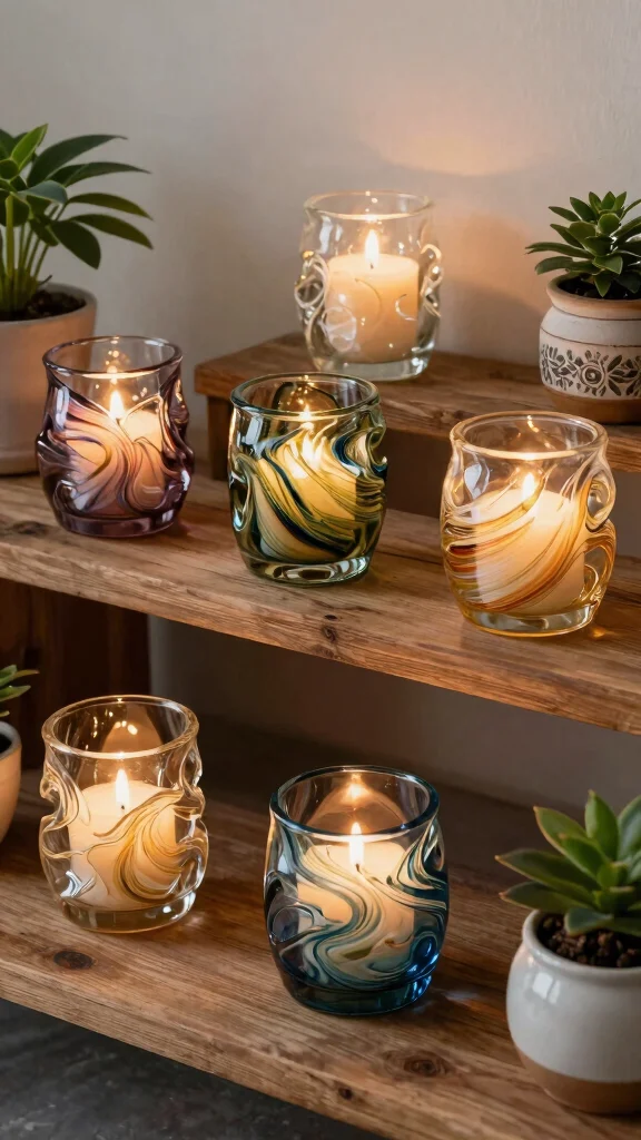 12 Glass Candle Warmer Ideas for a Delicate Light-Catching Glow - 4. Artisanal Hand-Blown Glass 1