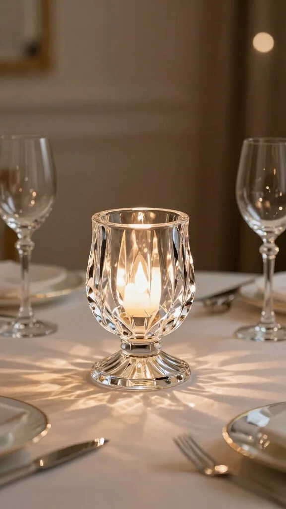 12 Glass Candle Warmer Ideas for a Delicate Light-Catching Glow - 6. Elegant Crystal Warmers 1