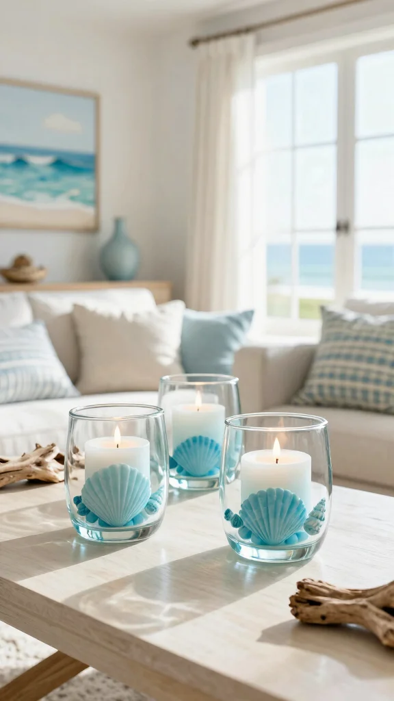 12 Glass Candle Warmer Ideas for a Delicate Light-Catching Glow - 7. Nautical-Inspired Warmers 1