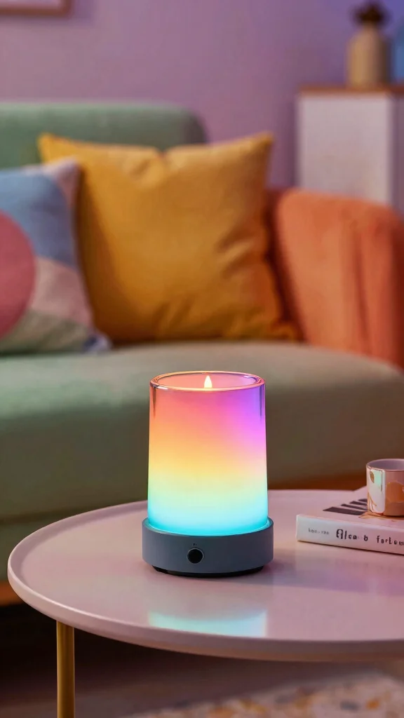 12 Glass Candle Warmer Ideas for a Delicate Light-Catching Glow - 8. Color-Changing Glass Warmer 1
