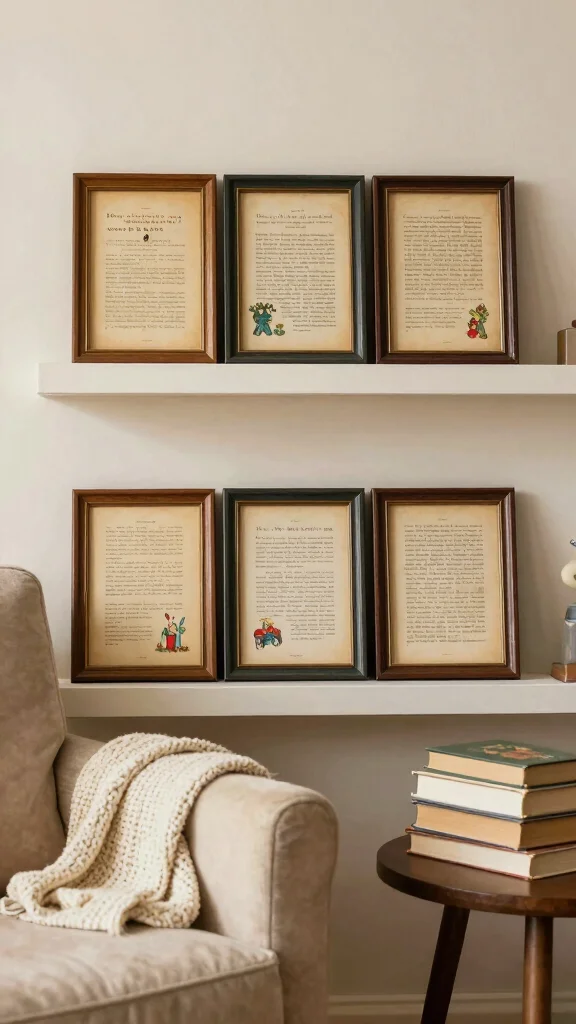 12 Handmade Picture Frame Ideas for One-of-a-Kind Personal Wall Art - 1. Vintage Book Page Frames 1