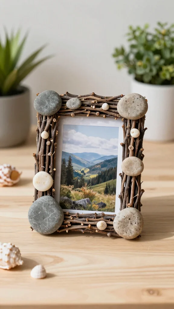 12 Handmade Picture Frame Ideas for One-of-a-Kind Personal Wall Art - 3. Eco-Friendly Nature-Inspired Frames 1