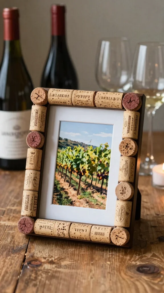 12 Handmade Picture Frame Ideas for One-of-a-Kind Personal Wall Art - 7. Embellished Cork Frames 1