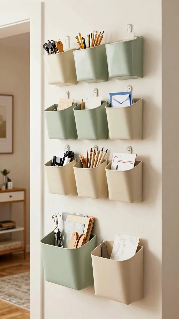 12 Hanging Wall Basket Ideas for a Boho Layered Display - 8. Functional Storage Baskets 1
