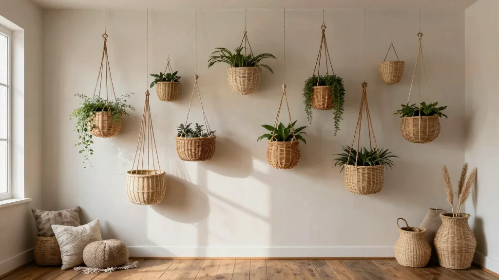 12 Hanging Wall Basket Ideas for a Boho Layered Display