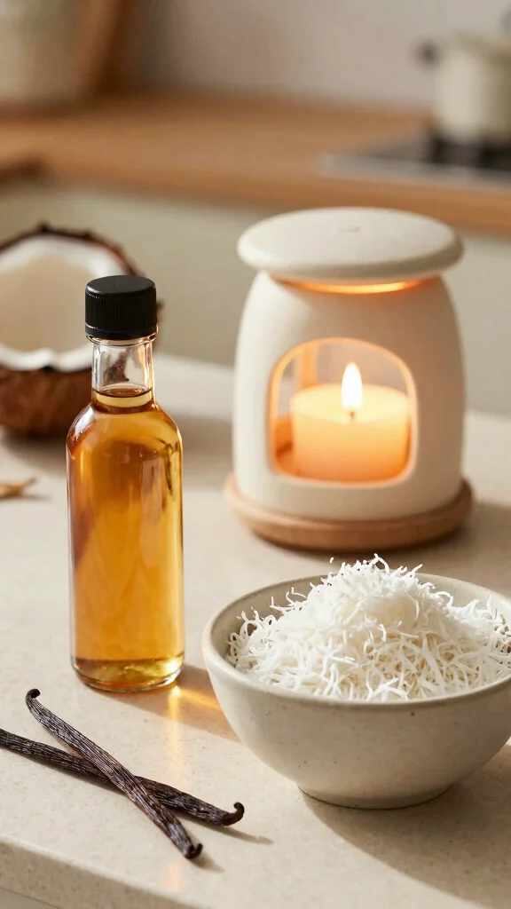 12 Homemade Candle Warmer Scent Ideas Using Simple Pantry Ingredients - 4. Vanilla Coconut Dream 1