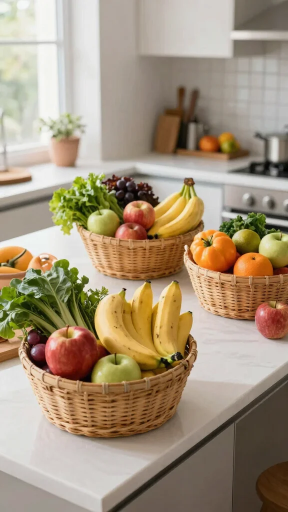 12 Kitchen Basket Ideas for Organizing Produce Linens and Pantry Items - 4. Open-Top Baskets for Quick Access 1