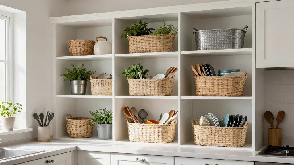 12 Kitchen Cabinet Basket Ideas for Pullout and Open Storage