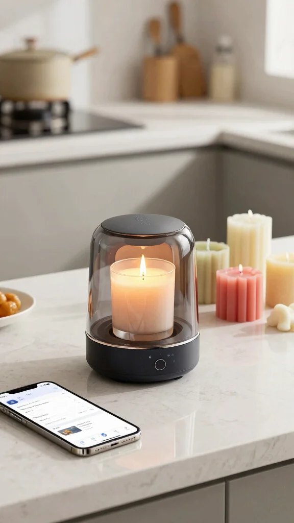 12 Kitchen Candle Warmer Ideas for a Scented Cozy Cooking Space - 10. Smart Warmers with App Control 1