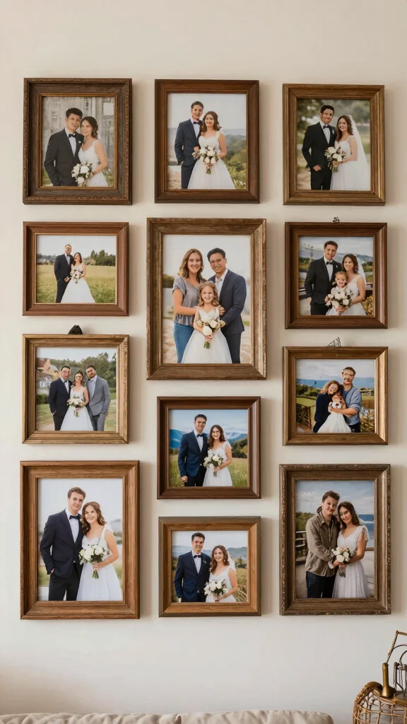 12 Large Picture Frame Ideas for a Bold Statement-Making Wall Display - 10. Personal History Wall 1