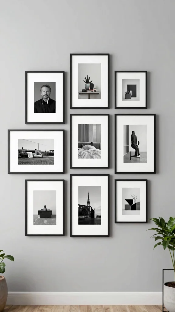 12 Large Picture Frame Ideas for a Bold Statement-Making Wall Display - 5. Geometric Arrangements 1