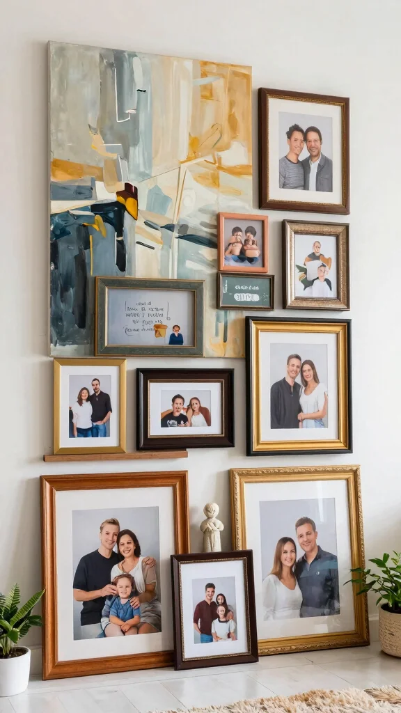 12 Large Picture Frame Ideas for a Bold Statement-Making Wall Display - 6. Layered Frames for Depth 1