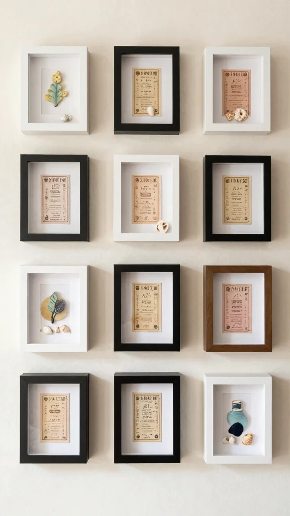 12 Modern Picture Frame Ideas for a Clean Design-Forward Wall Display - 10. Shadow Box Frames for 3D Art 1
