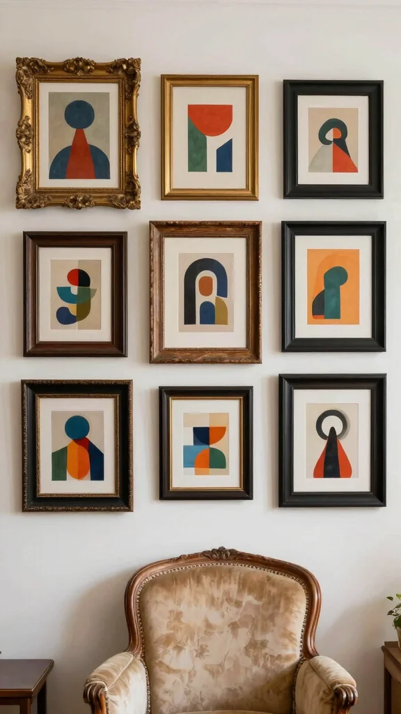 12 Modern Picture Frame Ideas for a Clean Design-Forward Wall Display - 6. Vintage Frame Flair 1