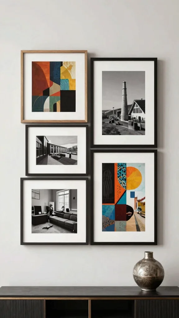 12 Modern Picture Frame Ideas for a Clean Design-Forward Wall Display - 8. Layered Frames for Depth 1