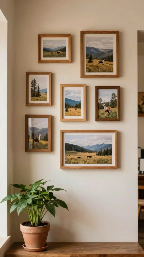 12 Modern Picture Frame Ideas for a Clean Design-Forward Wall Display - 9. Nature-Inspired Frames 1